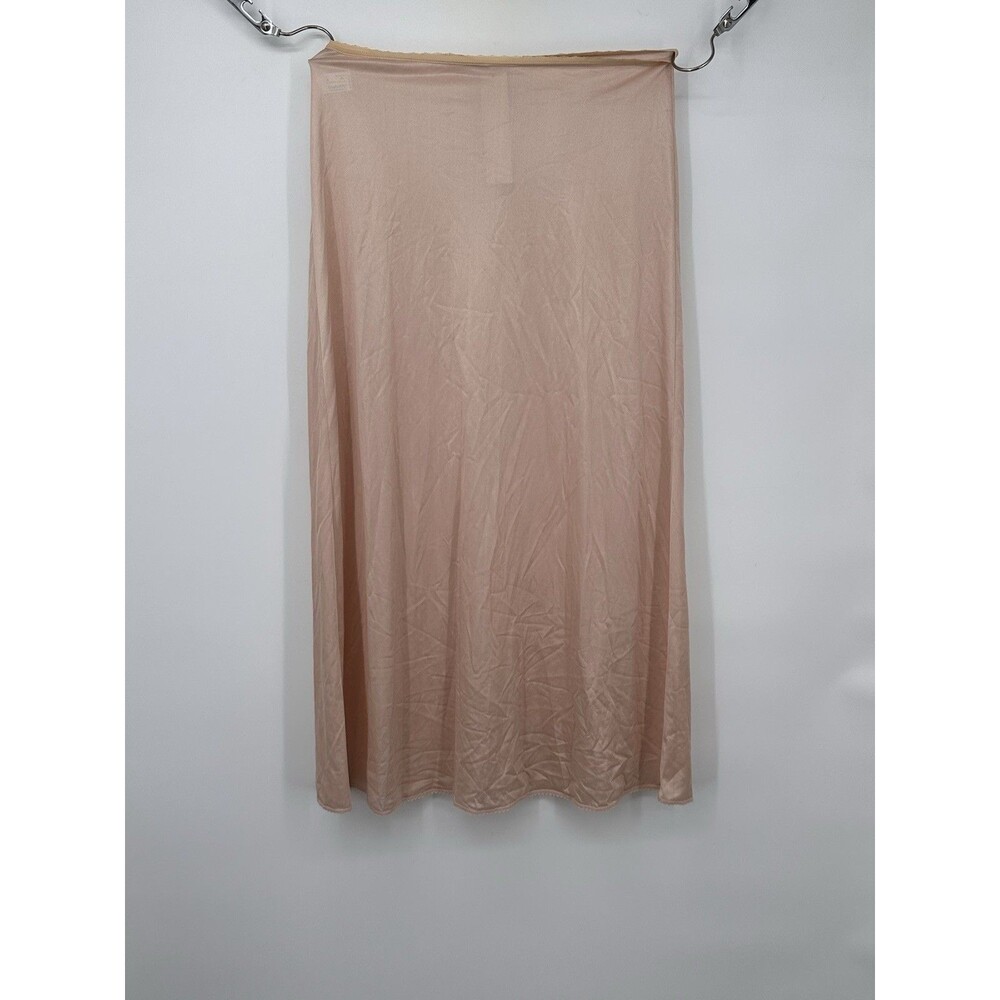 Vintage Vassarette Nylon Half Slip Lace Trim Ivory Size S/M Long USA